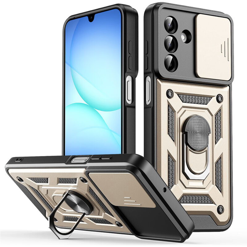Husa Samsung Galaxy M17 protectie camera Techsuit CamShield Series, auriu