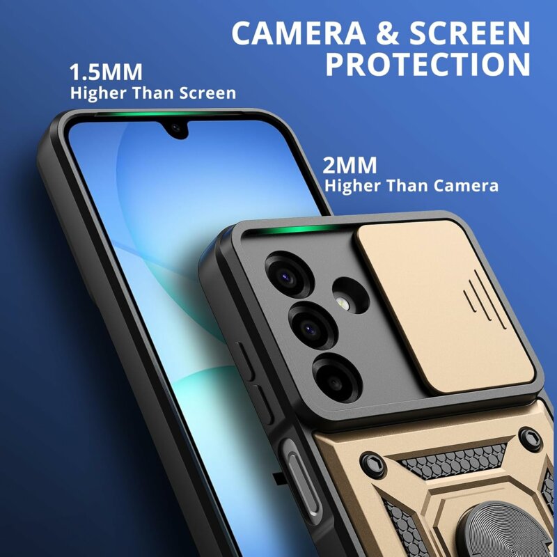 Husa Samsung Galaxy M17 protectie camera Techsuit CamShield Series, auriu