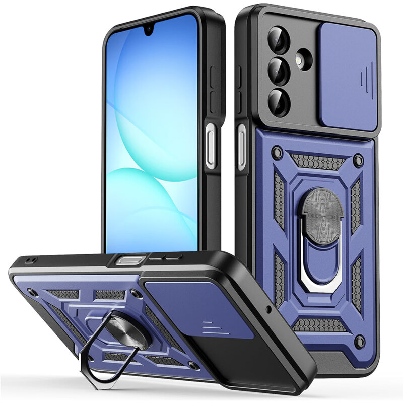 Husa Samsung Galaxy M17 protectie camera Techsuit CamShield Series, albastru