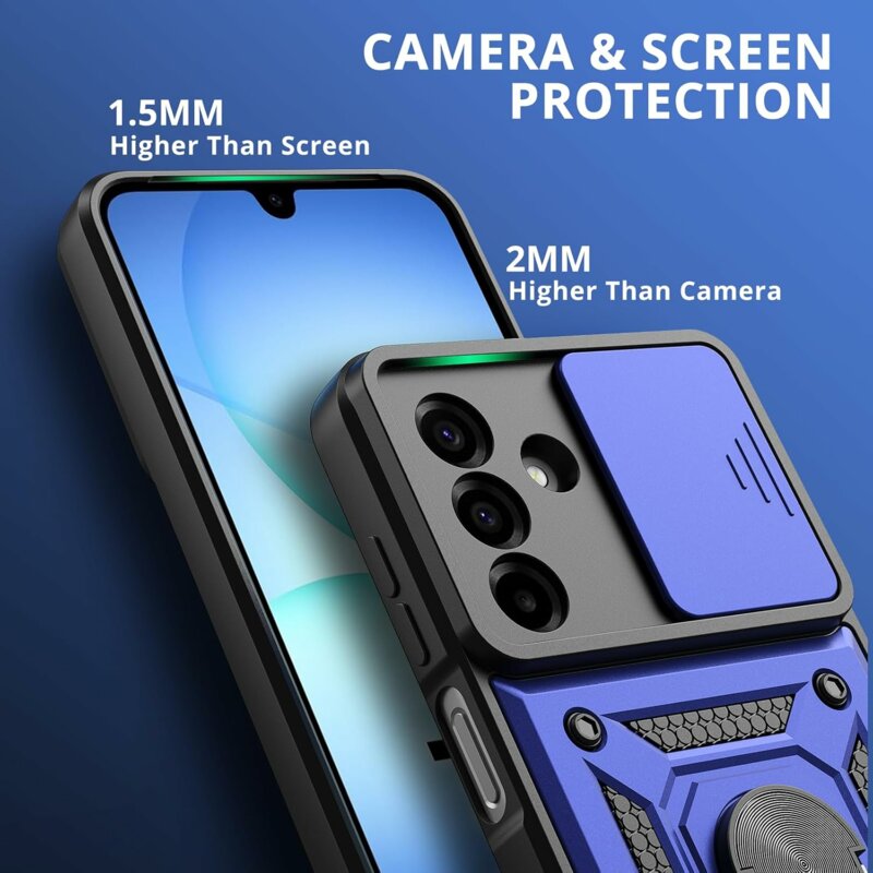 Husa Samsung Galaxy M17 protectie camera Techsuit CamShield Series, albastru