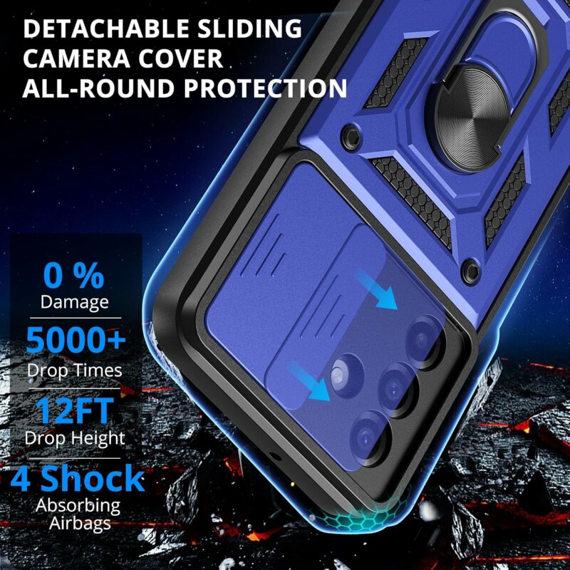 Husa Samsung Galaxy M17 protectie camera Techsuit CamShield Series, albastru