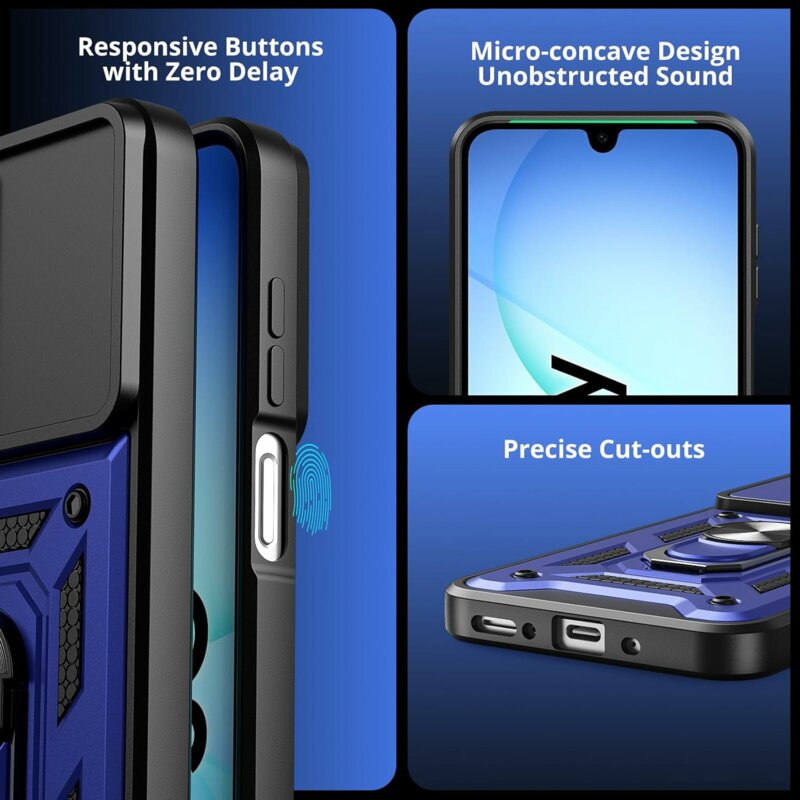 Husa Samsung Galaxy A18 protectie camera Techsuit CamShield Series, albastru