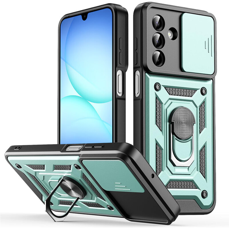 Husa Samsung Galaxy F17 protectie camera Techsuit CamShield Series, verde