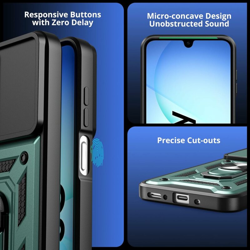 Husa Samsung Galaxy F17 protectie camera Techsuit CamShield Series, verde