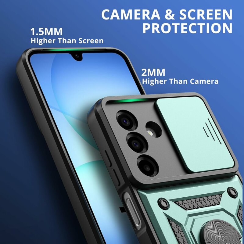 Husa Samsung Galaxy F17 protectie camera Techsuit CamShield Series, verde