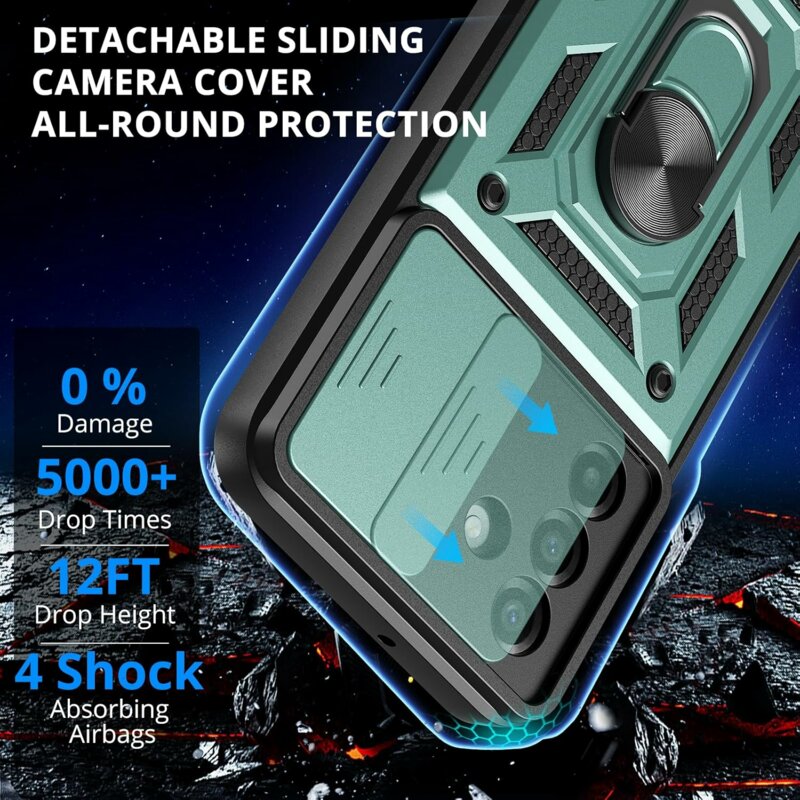 Husa Samsung Galaxy A18 protectie camera Techsuit CamShield Series, verde
