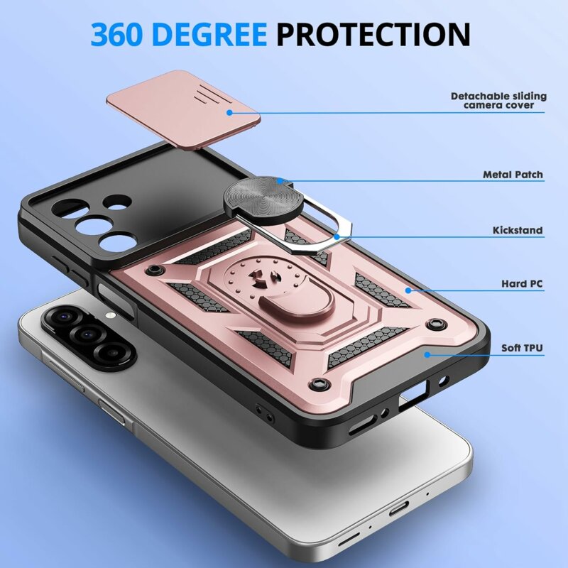Husa Samsung Galaxy M17 protectie camera Techsuit CamShield Series, roz