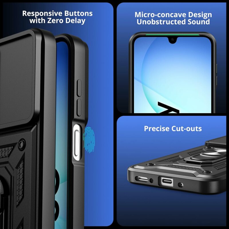 Husa Samsung Galaxy A17 4G protectie camera Techsuit CamShield Series, negru