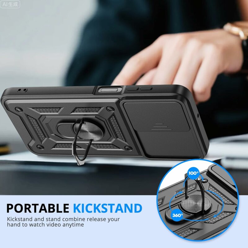 Husa Samsung Galaxy A18 protectie camera Techsuit CamShield Series, negru