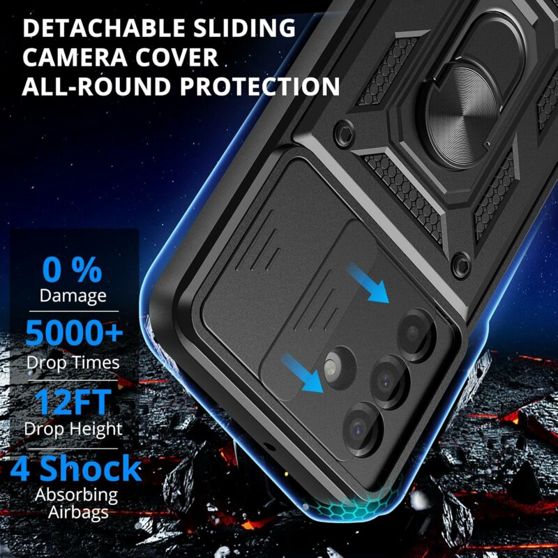 Husa Samsung Galaxy A18 protectie camera Techsuit CamShield Series, negru