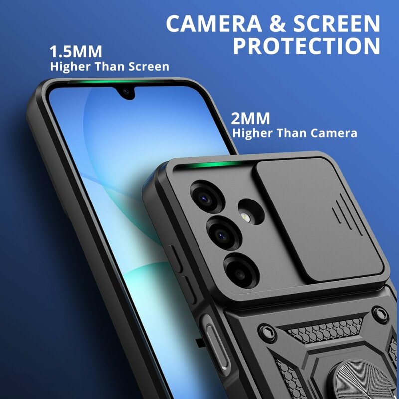 Husa Samsung Galaxy A18 protectie camera Techsuit CamShield Series, negru