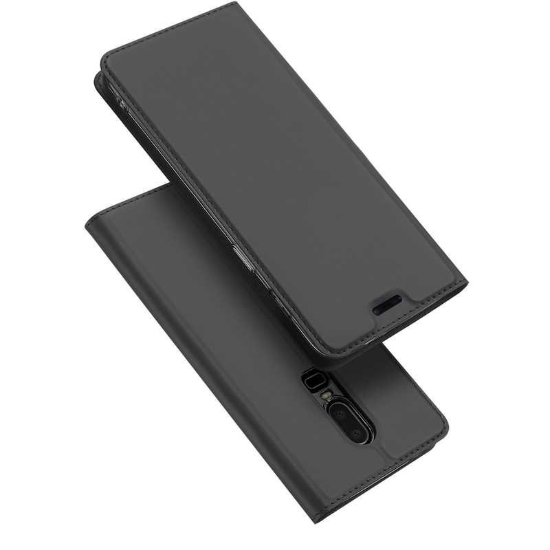 Husa OnePlus 6 Dux Ducis Flip Stand Book - Gri