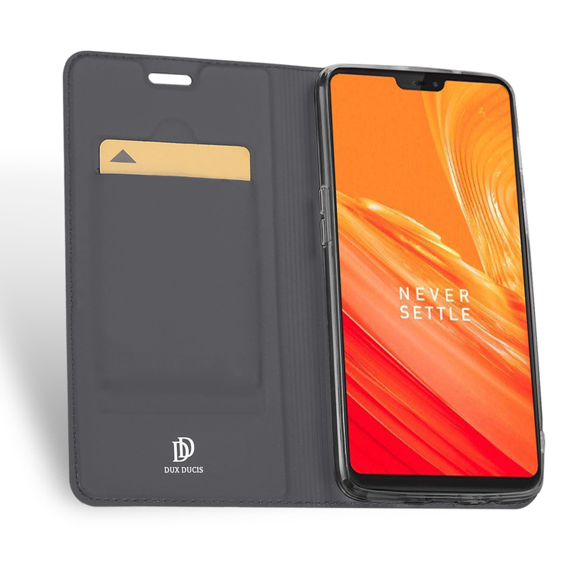 Husa OnePlus 6 Dux Ducis Flip Stand Book - Gri