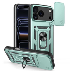 Husa iPhone 17 Pro protectie camera Techsuit CamShield Series, verde