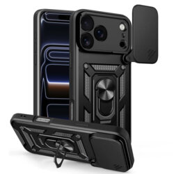 Husa iPhone 17 Pro protectie camera Techsuit CamShield Series, negru