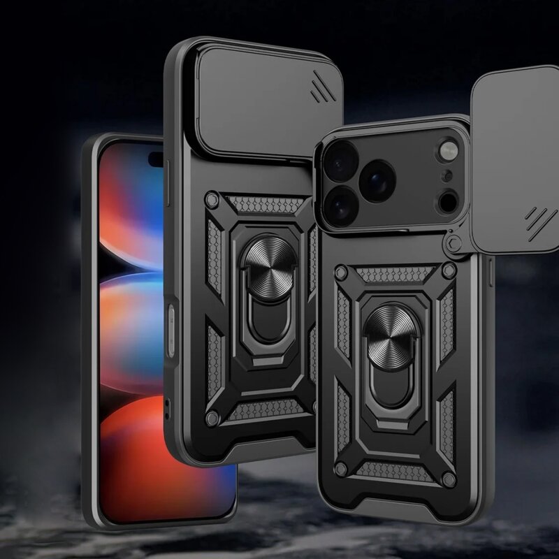 Husa iPhone 17 Pro protectie camera Techsuit CamShield Series, negru