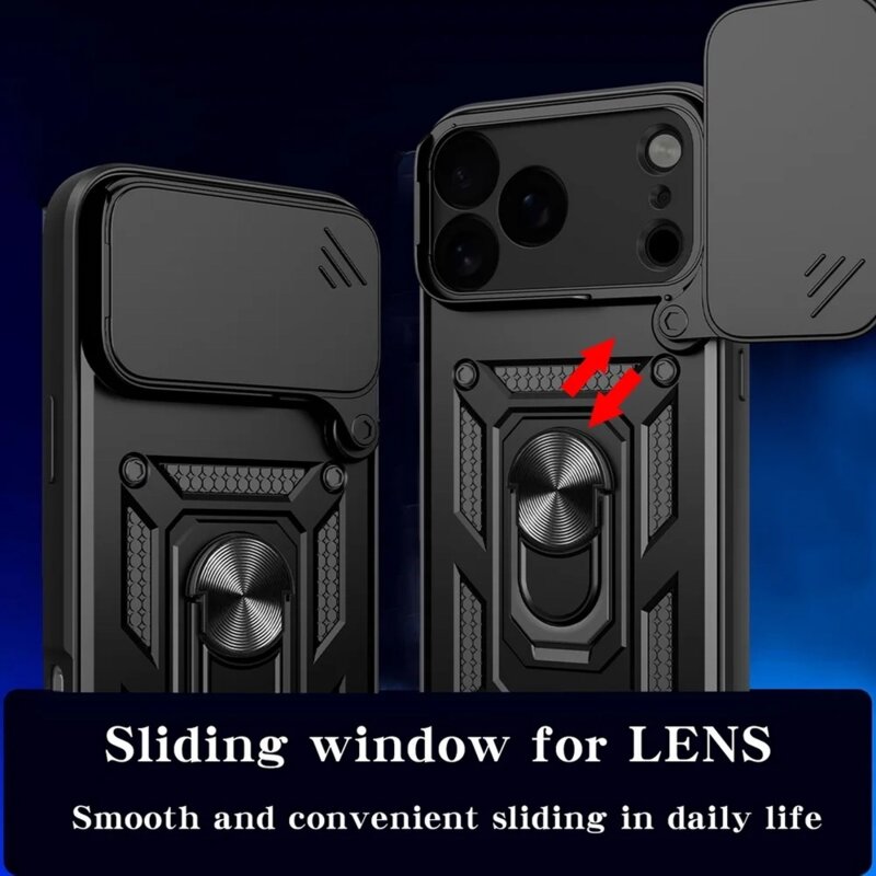 Husa iPhone 17 Pro protectie camera Techsuit CamShield Series, negru