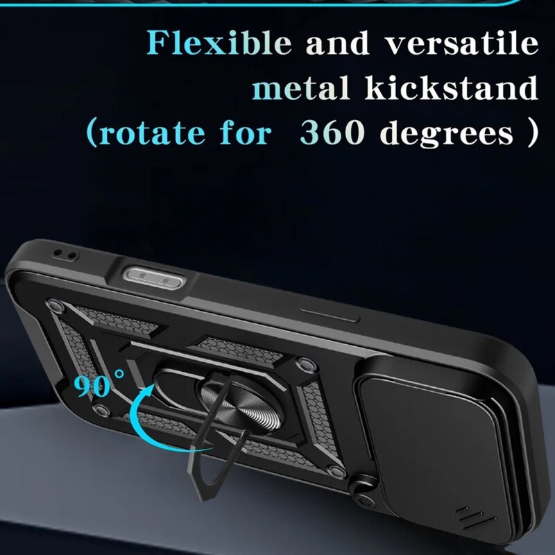 Husa iPhone 17 Pro protectie camera Techsuit CamShield Series, negru