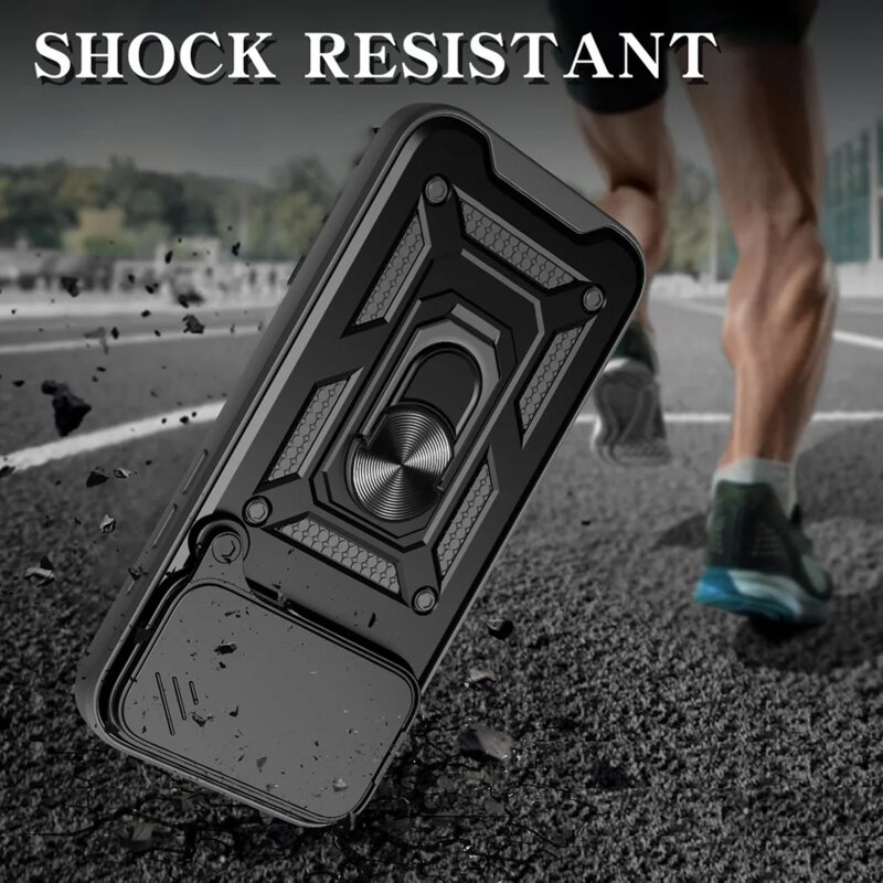 Husa iPhone 17 Pro protectie camera Techsuit CamShield Series, negru