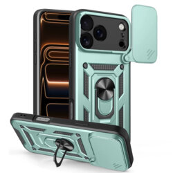 Husa iPhone 17 Pro Max protectie camera Techsuit CamShield Series, verde