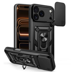 Husa iPhone 17 Pro Max protectie camera Techsuit CamShield Series, negru