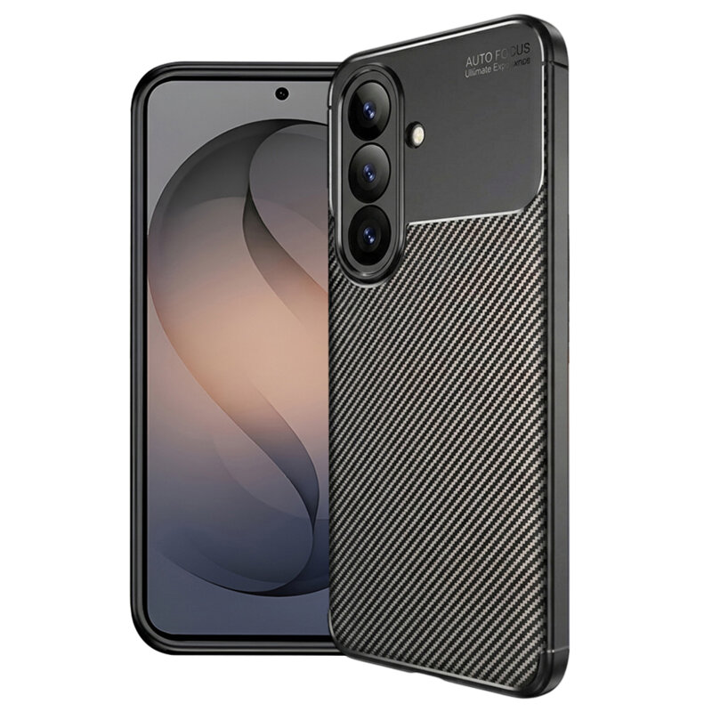 Husa Samsung Galaxy S26 Techsuit CarbonFiber, negru
