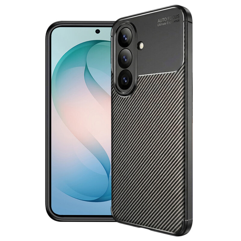 Husa Samsung Galaxy S26 Plus Techsuit CarbonFiber, negru