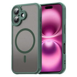 Husa iPhone 16 Plus Techsuit HaloFrost II MagSafe, verde