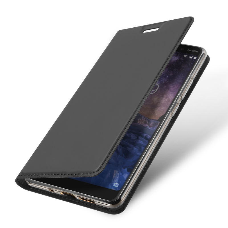 Husa Nokia 7 Plus Dux Ducis Flip Stand Book - Gri