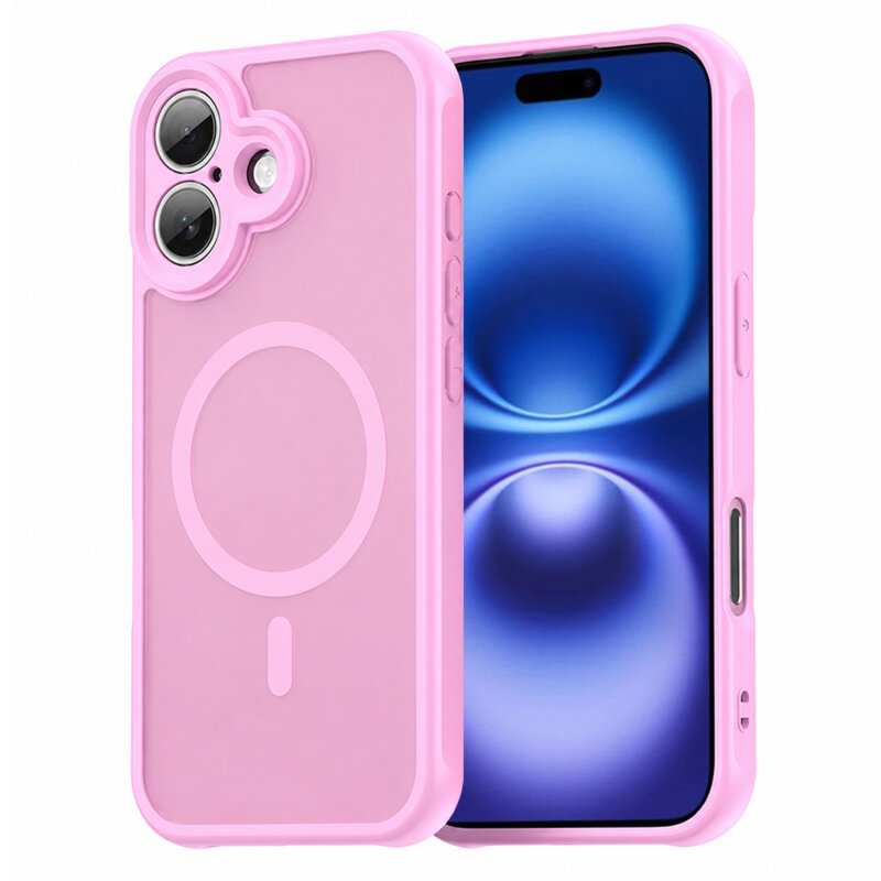 Husa iPhone 16 Techsuit HaloFrost II MagSafe, roz