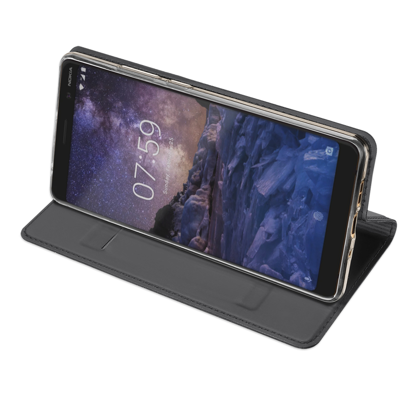 Husa Nokia 7 Plus Dux Ducis Flip Stand Book - Gri