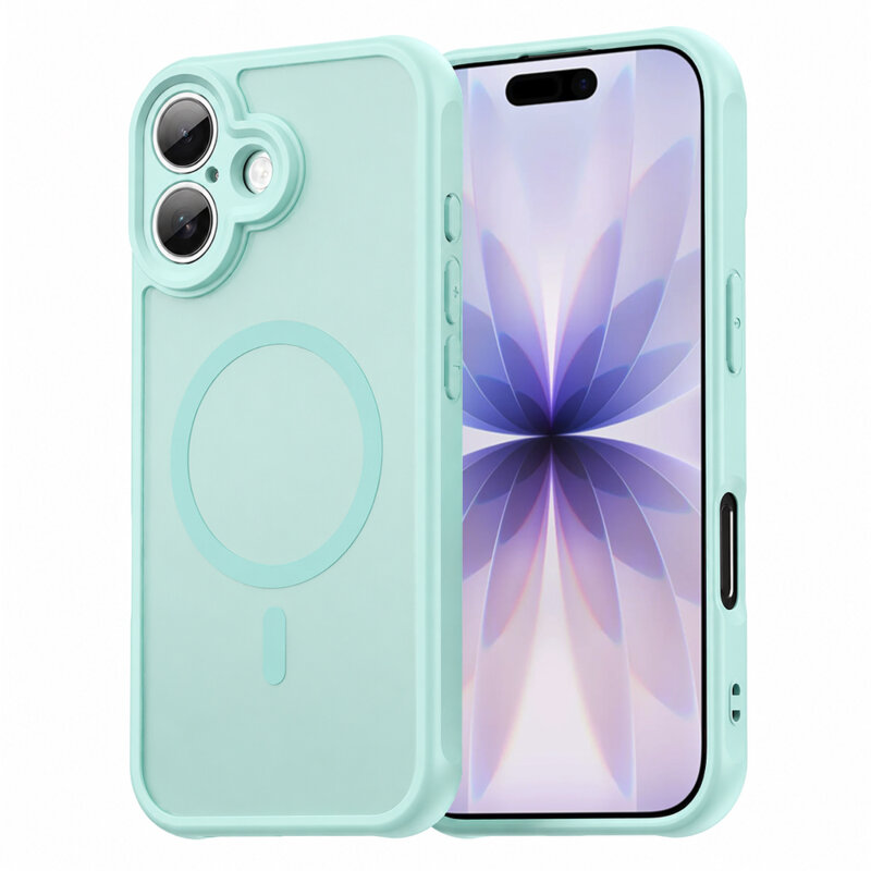 Husa iPhone 17 Techsuit HaloFrost II MagSafe, verde menta