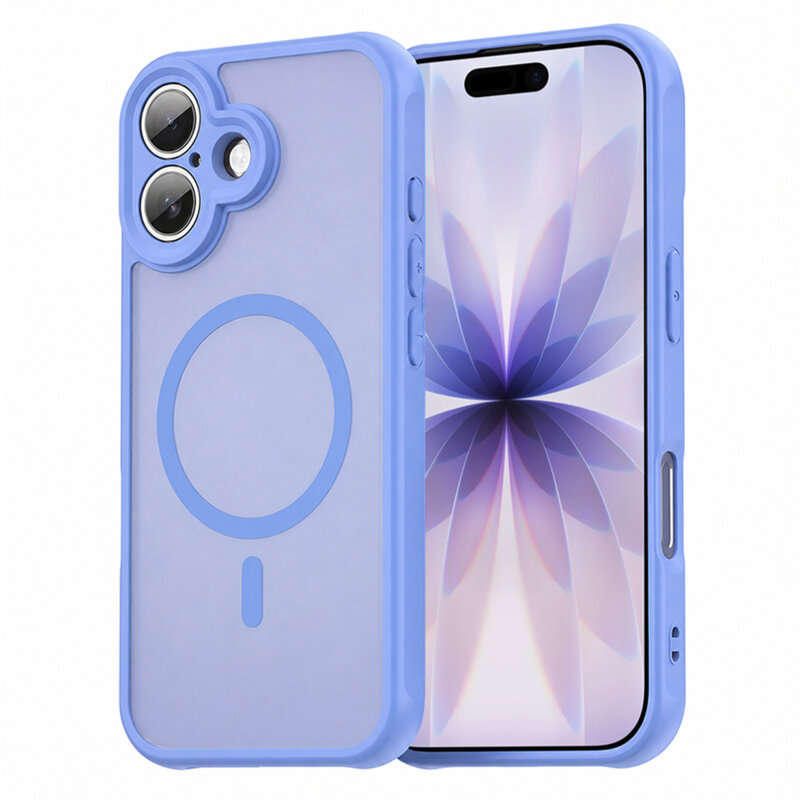 Husa iPhone 17 Techsuit HaloFrost II MagSafe, albastru