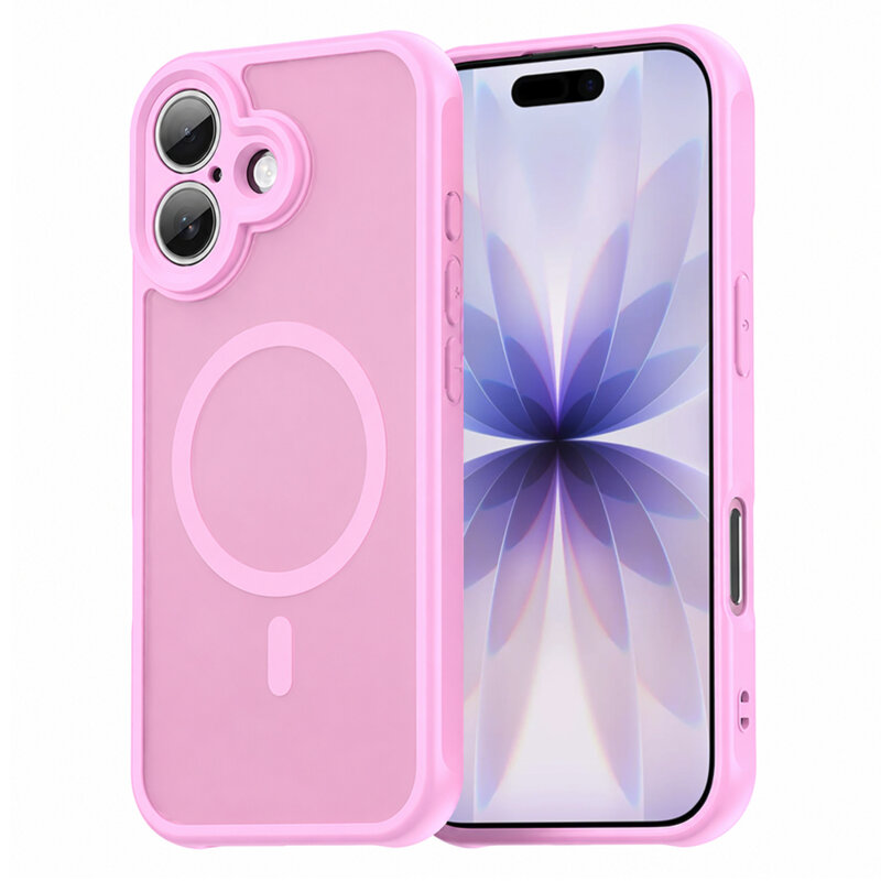 Husa iPhone 17 Techsuit HaloFrost II MagSafe, roz