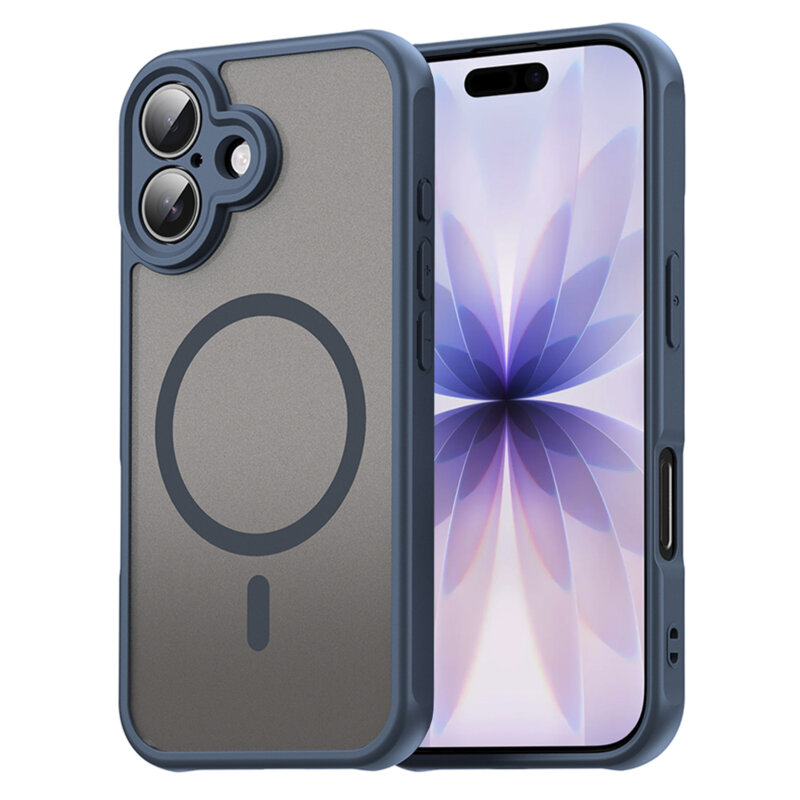 Husa iPhone 17 Techsuit HaloFrost II MagSafe, bleumarin