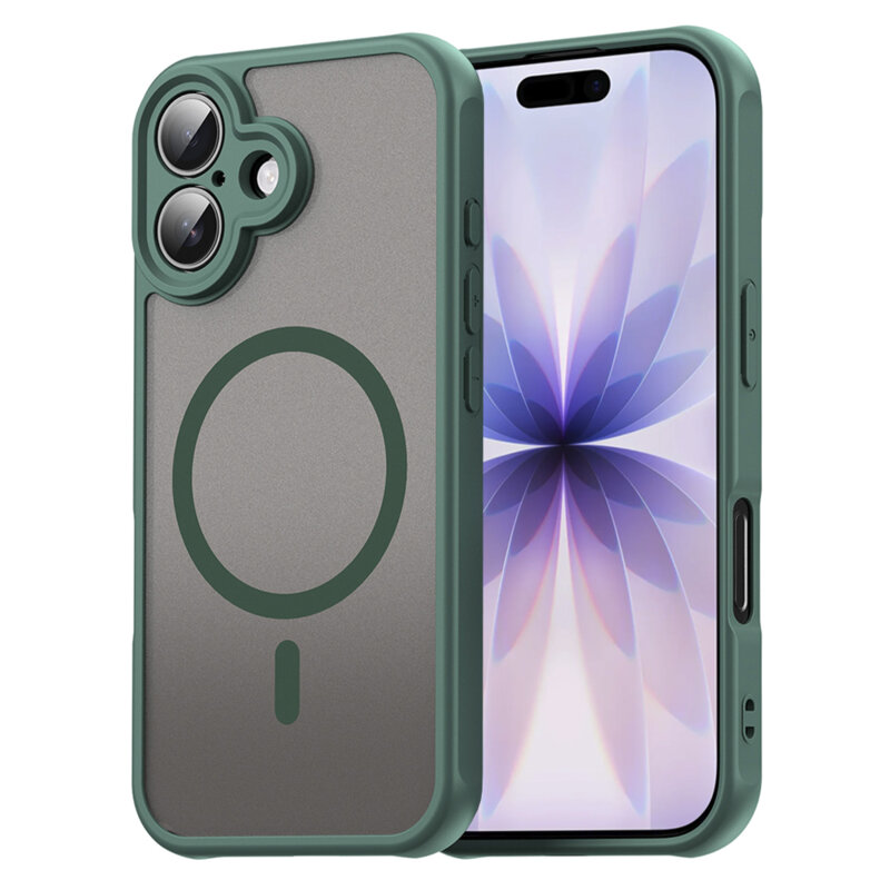 Husa iPhone 17 Techsuit HaloFrost II MagSafe, verde