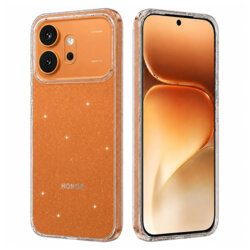 Husa sclipici Honor 600 Techsuit SparkleSkin, transparenta