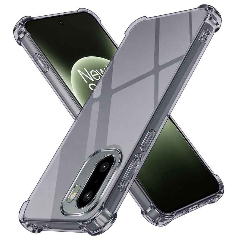 Husa OnePlus 15R Techsuit Shockproof Clear Silicone, fumuriu