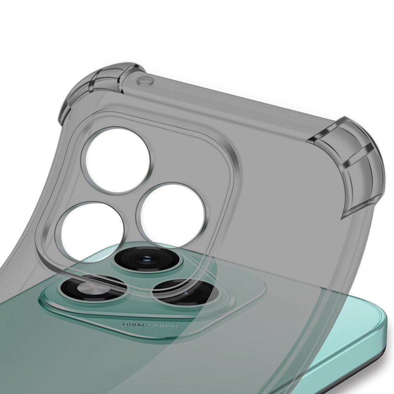 Husa OnePlus 15R Techsuit Shockproof Clear Silicone, fumuriu