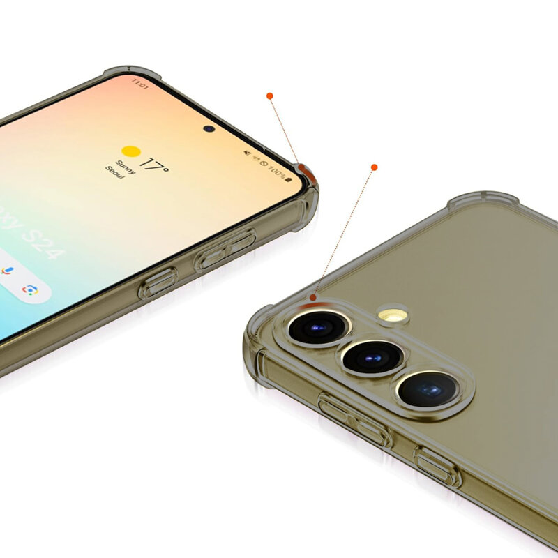 Husa Oppo Reno16 FS Techsuit Shockproof Clear Silicone, fumuriu