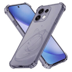 Husa Oppo Reno16 Pro Techsuit Shockproof Clear Silicone, fumuriu