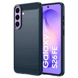 Husa Samsung Galaxy S26 FE Techsuit Carbon Silicone, albastru