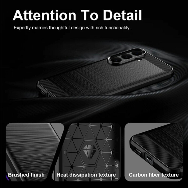 Husa Samsung Galaxy S25 FE Techsuit Carbon Silicone, albastru