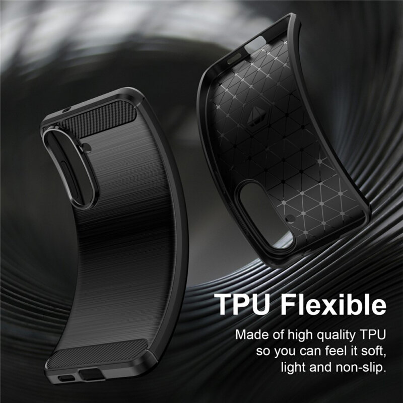 Husa Samsung Galaxy S25 FE Techsuit Carbon Silicone, albastru