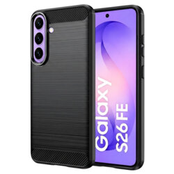 Husa Samsung Galaxy S26 FE Techsuit Carbon Silicone, negru