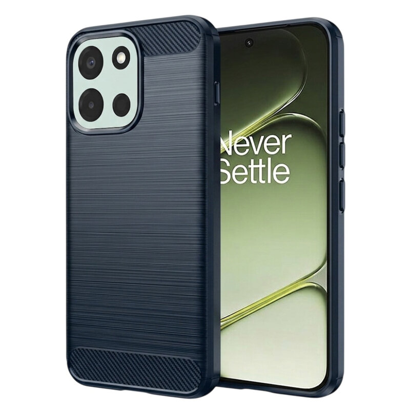 Husa OnePlus Nord 6 Techsuit Carbon Silicone, albastru