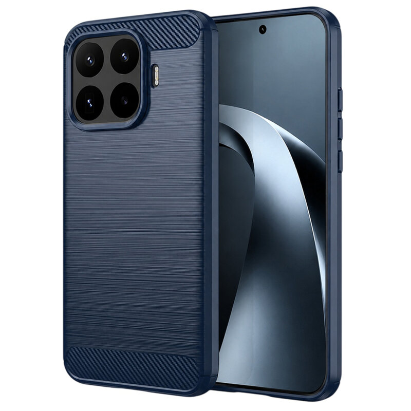 Husa Xiaomi 17T Techsuit Carbon Silicone, albastru