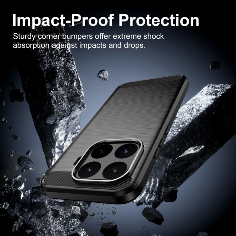 Husa Xiaomi 17T Techsuit Carbon Silicone, albastru