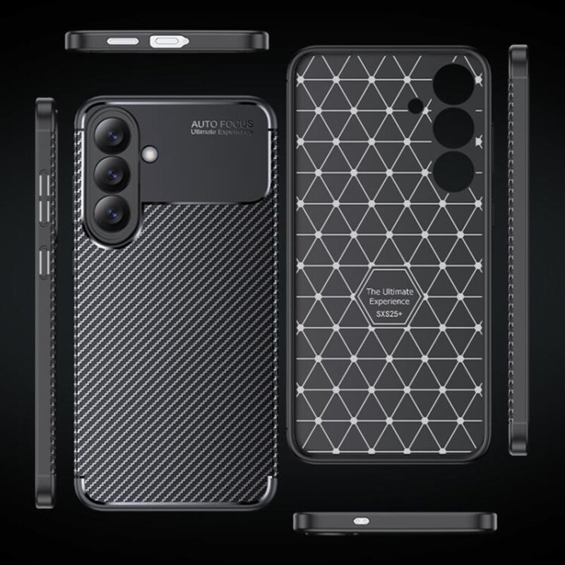 Husa Samsung Galaxy A27 5G Techsuit CarbonFiber, negru