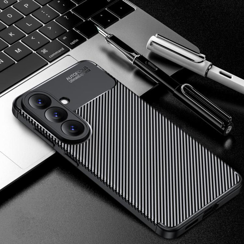 Husa Samsung Galaxy A27 5G Techsuit CarbonFiber, negru